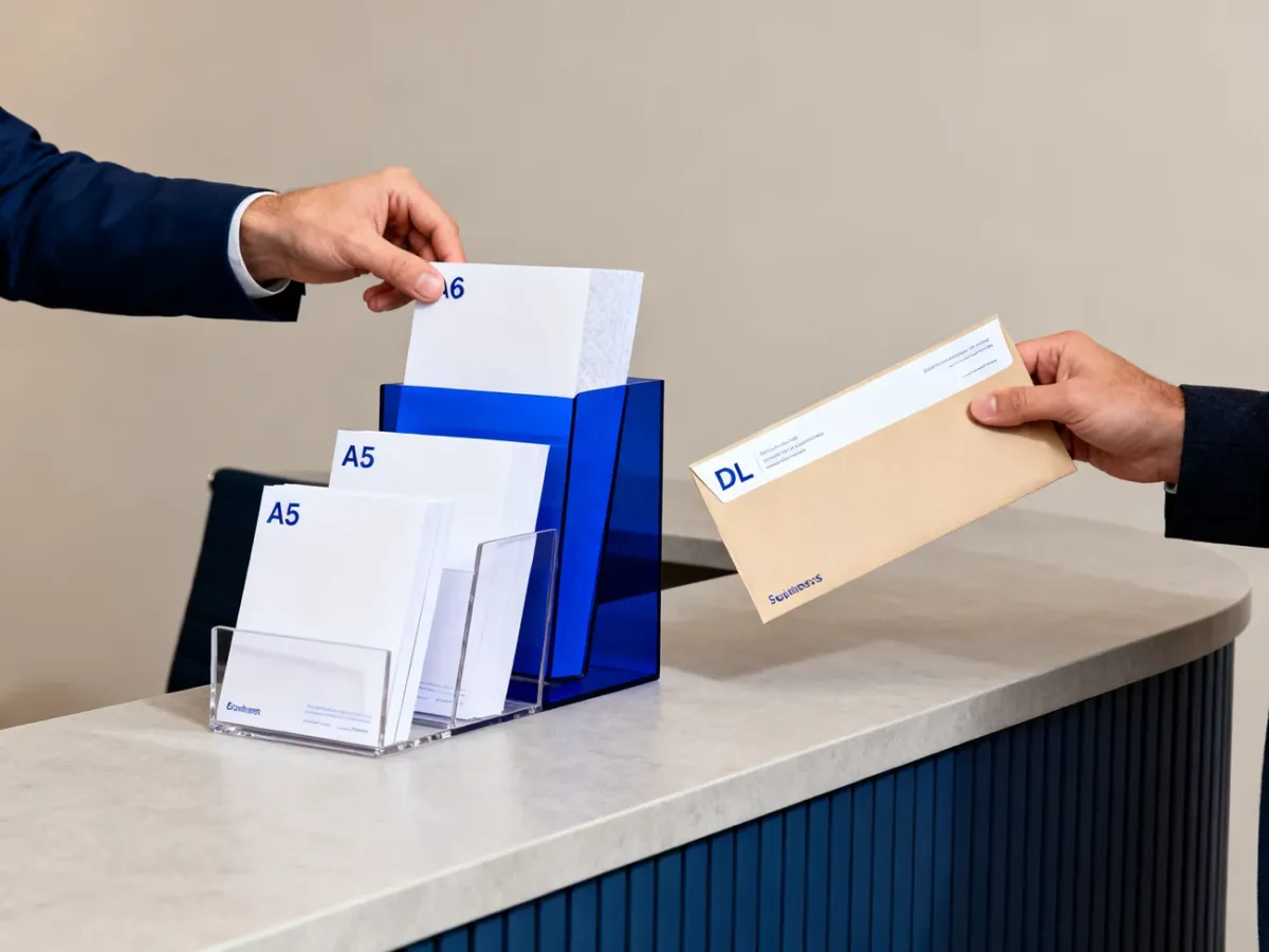 Ulotki dopasowane do różnych zastosowań biznesowych i koperty