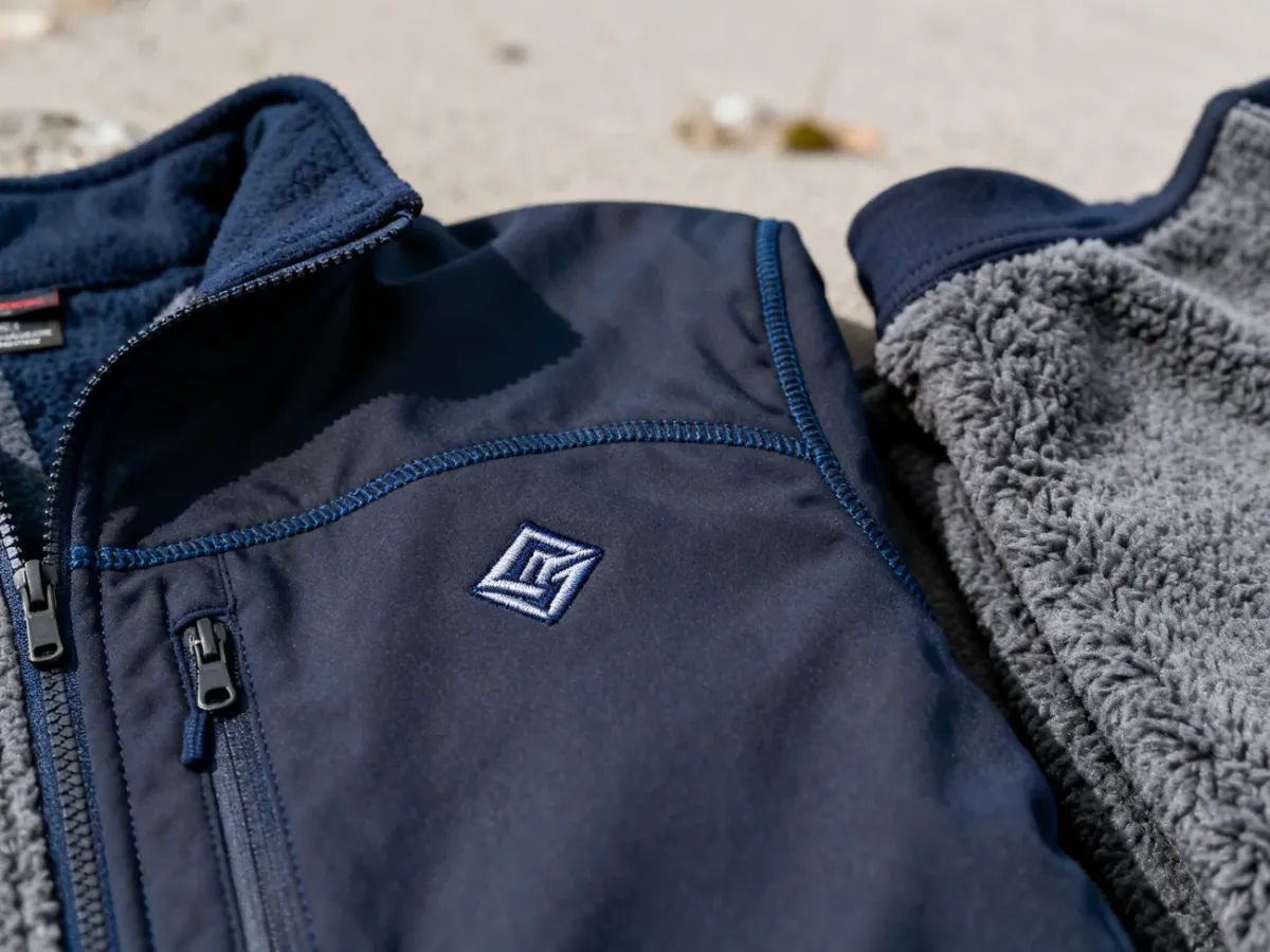 Haft komputerowy na kurtce softshell i polarze